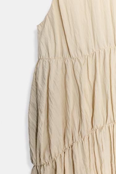 GATHERED BALLOON DRESS - Cream by Zara - Image 6
