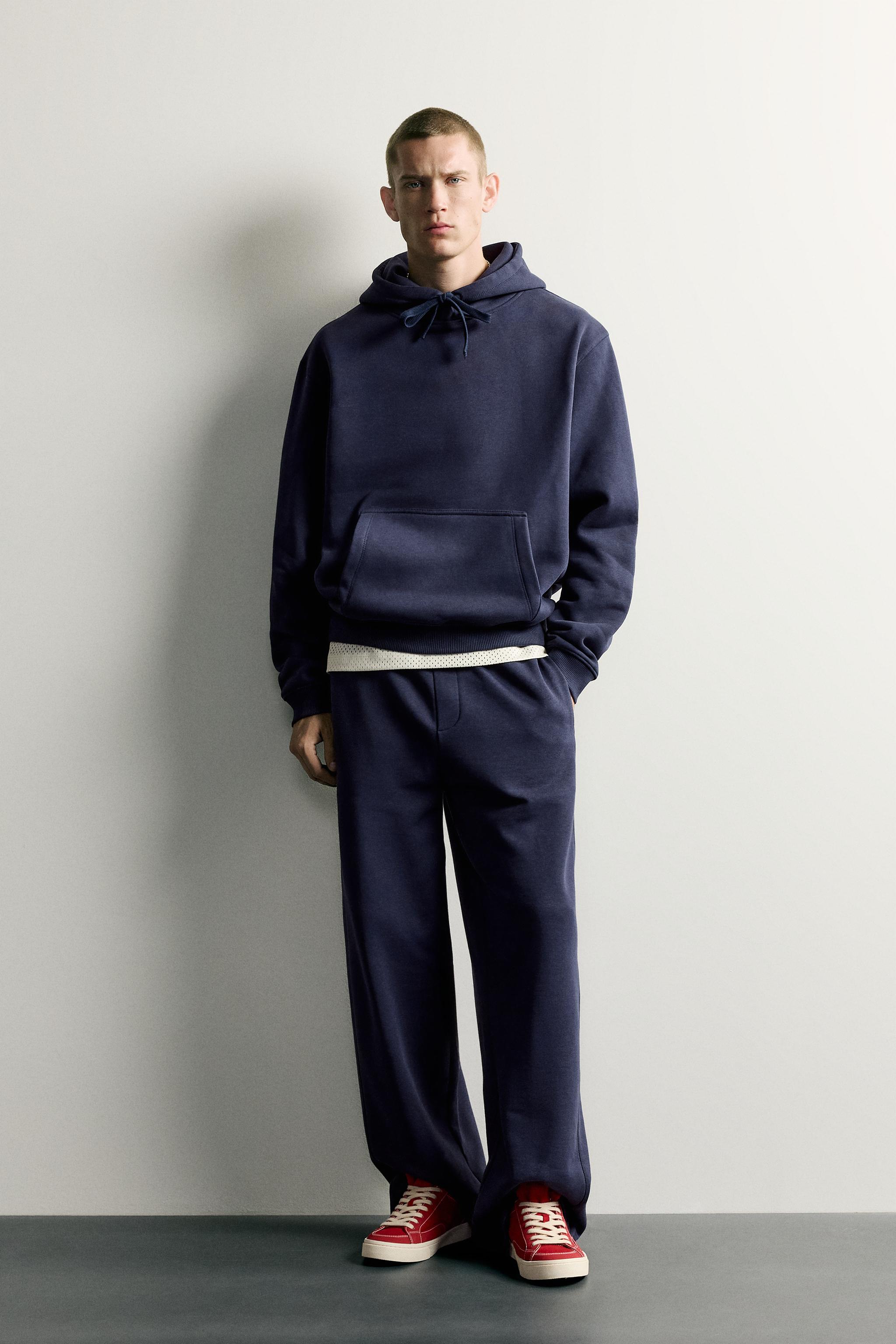 Zara BASIC RELAXED FIT KAPÜŞONLU SWEATSHIRT görsel 8