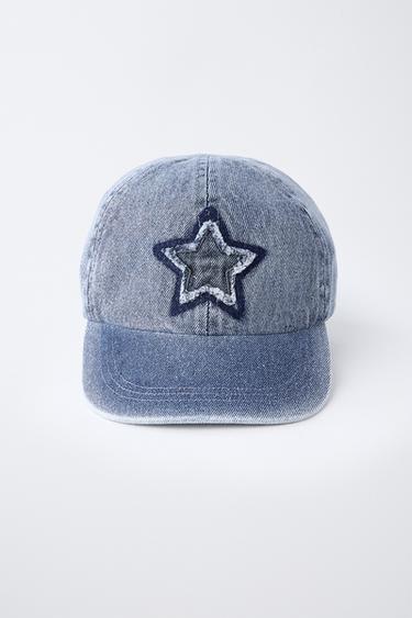 Zaras DENIMKEPS MED STJÄRNA - Sandfärgad