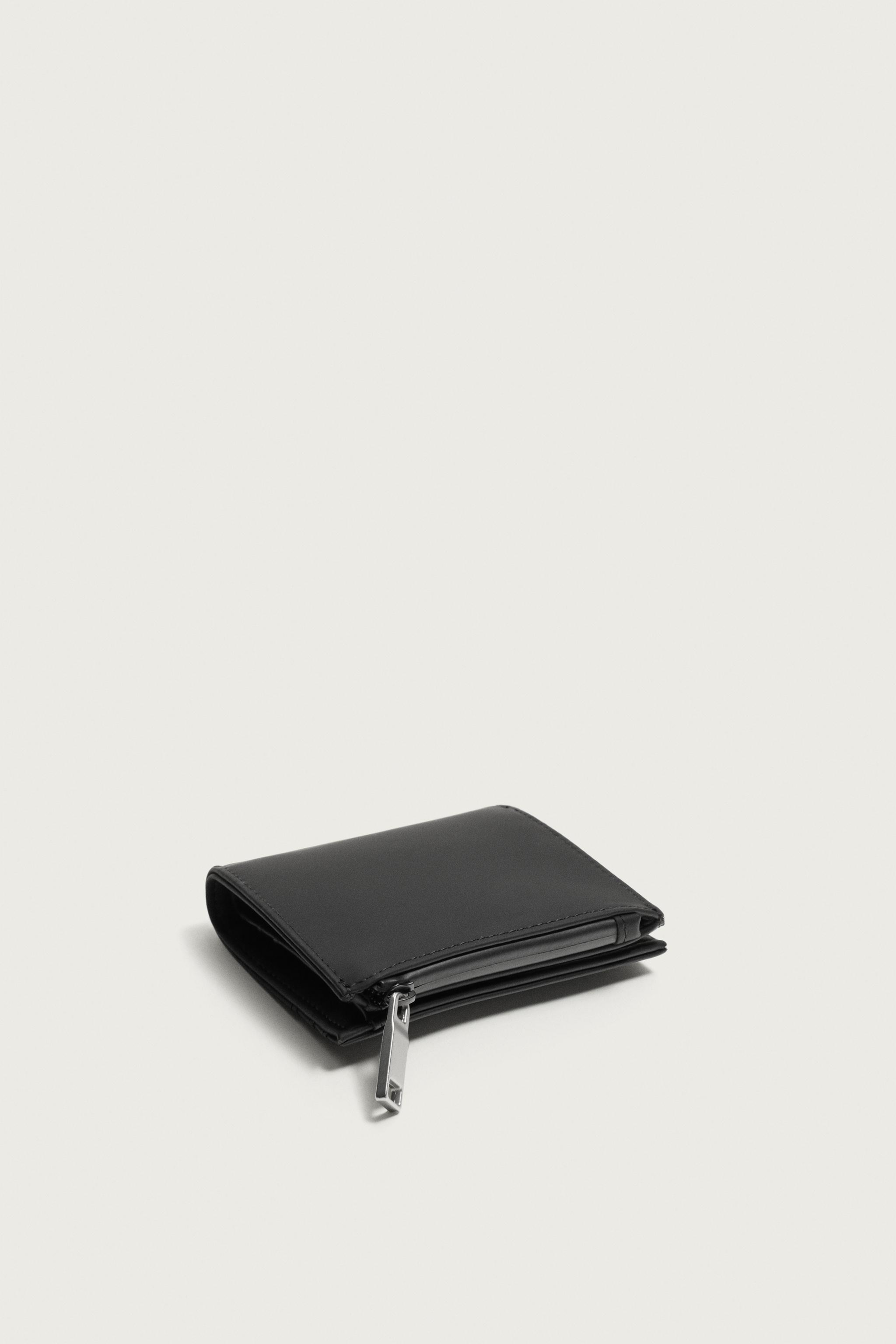 RUBBERIZED COIN PURSE WALLET — Black
