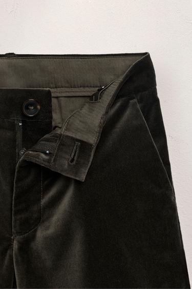 AGES 2-5 / LIMITED EDITION VELVET BERMUDA SHORTS - Dark green by Zara - Image 2