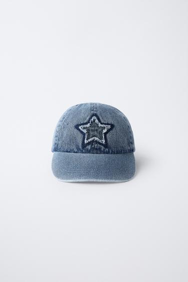 DENIM CAP WITH EMBROIDERED STAR - Blue by Zara - Image 0
