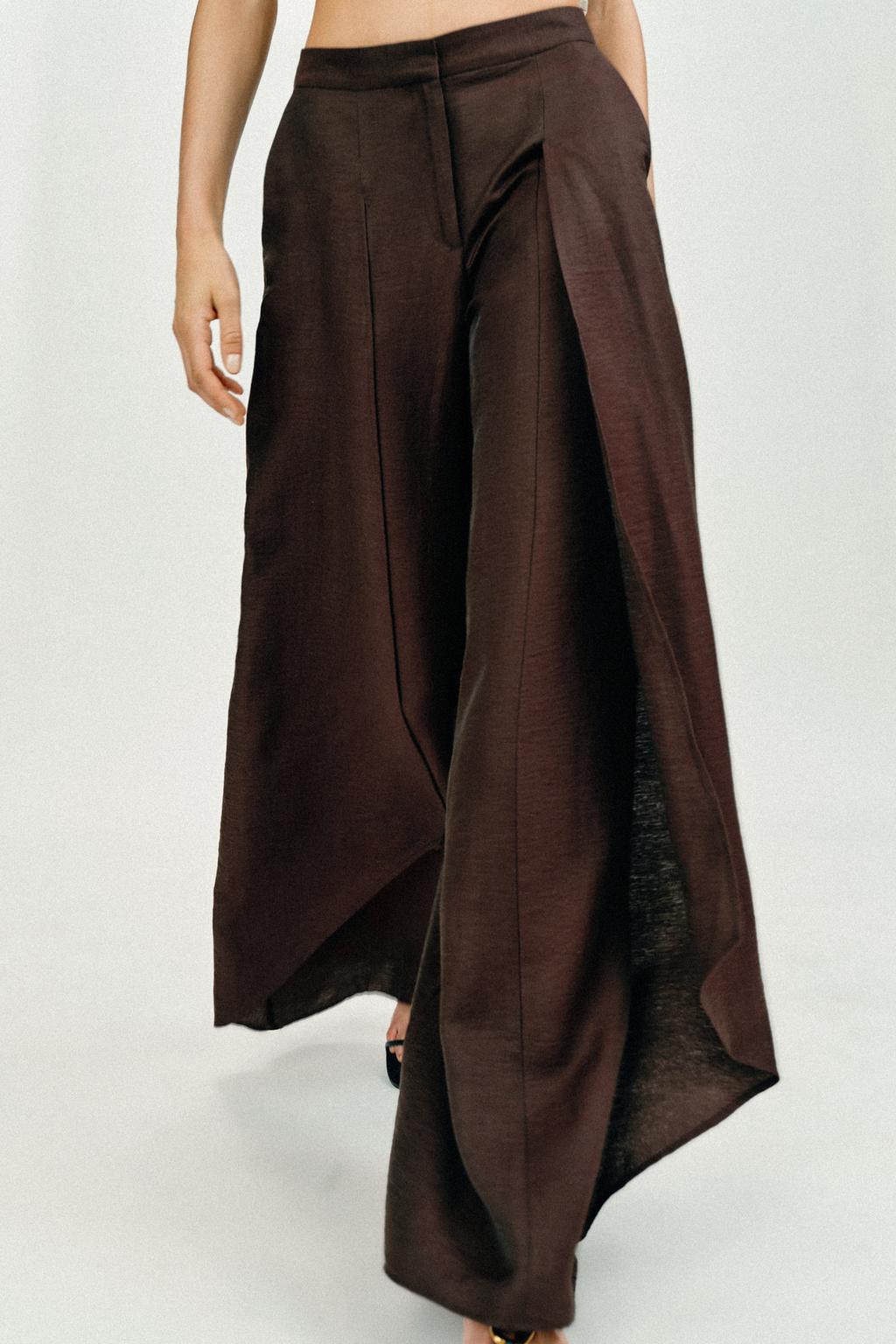 WIDE-LEG LINEN PANTS - image 2