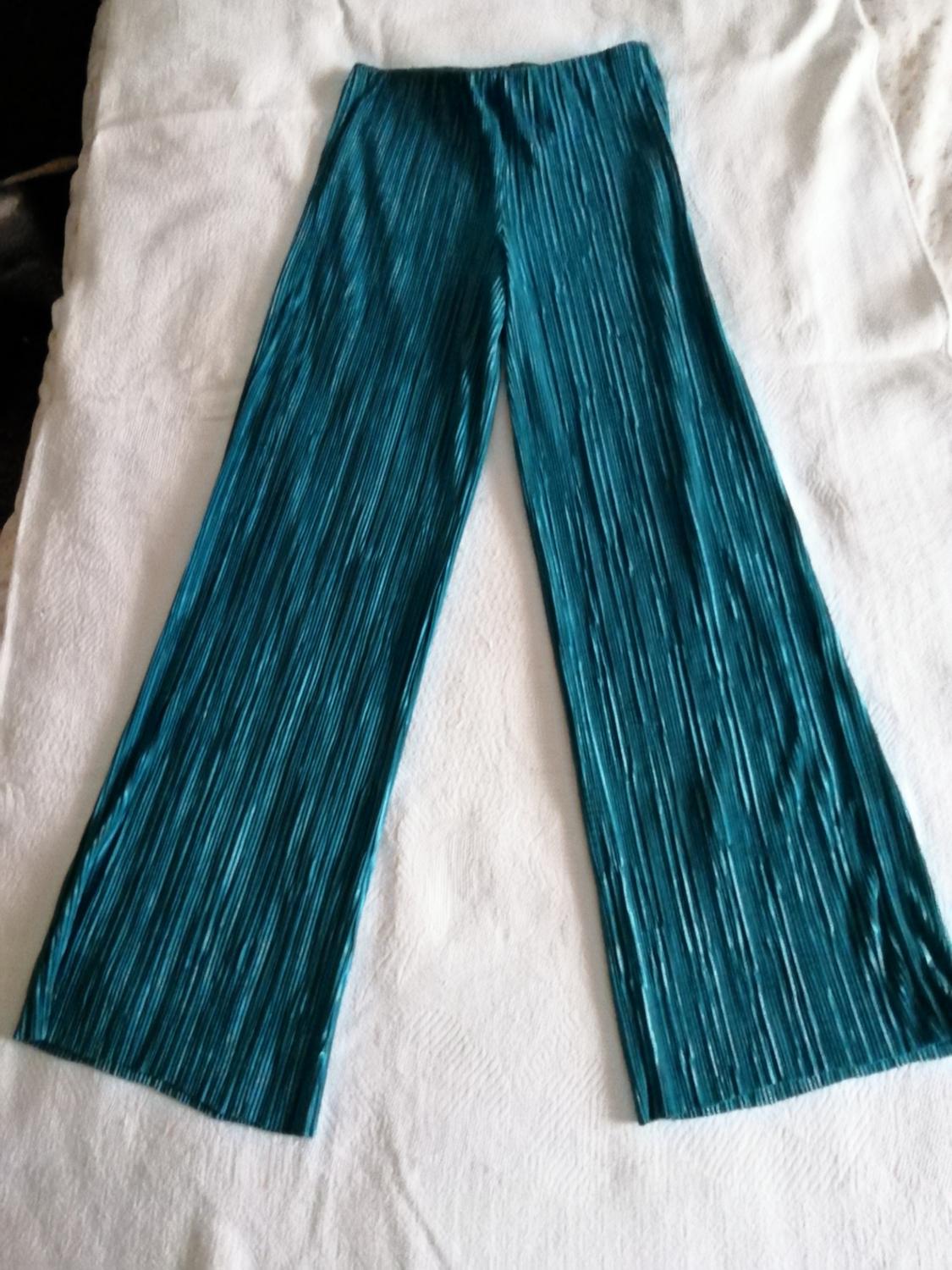 FINELY PLEATED PALAZZO TROUSERS - Image 2