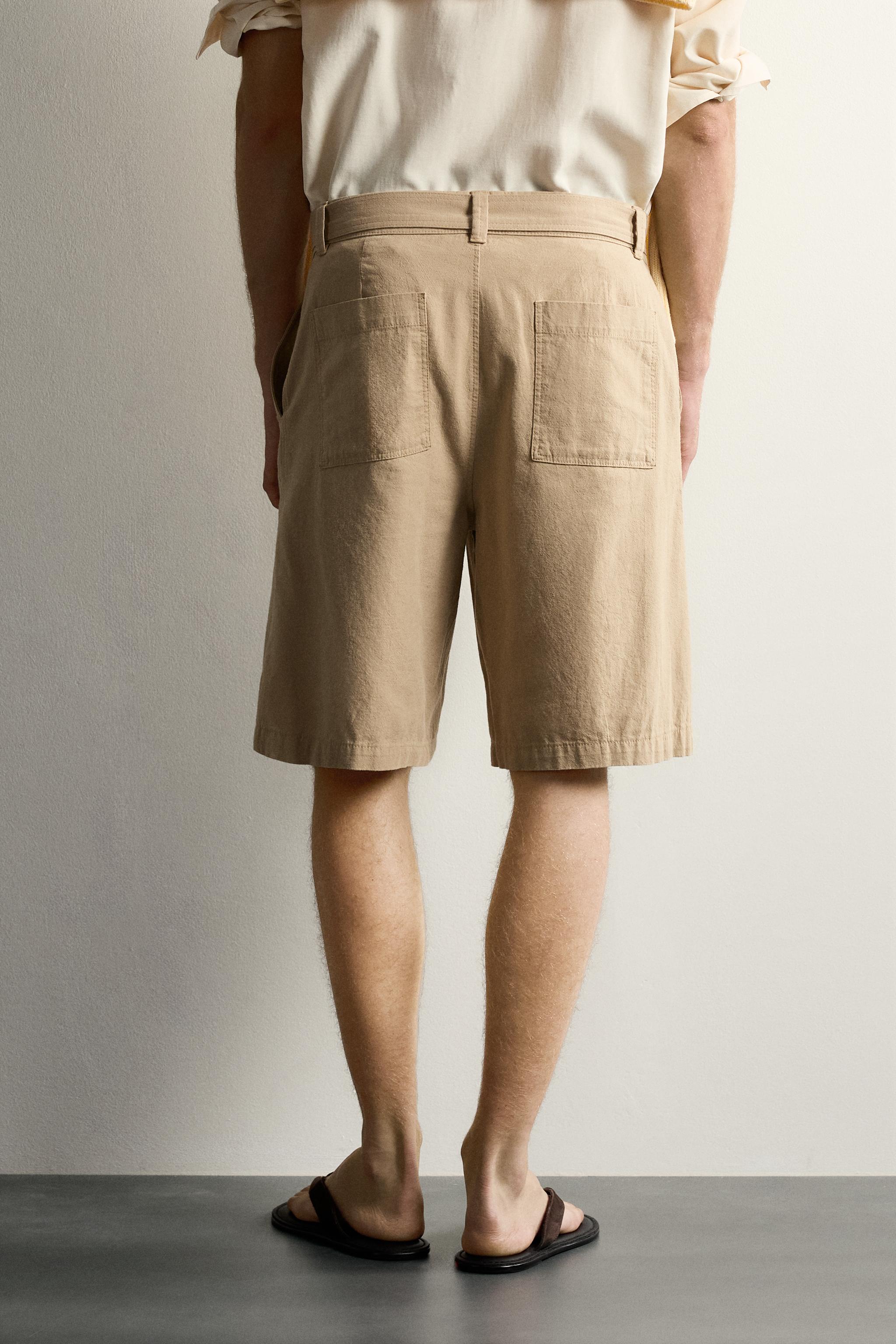 BELTED RELAXED FIT SHORTS