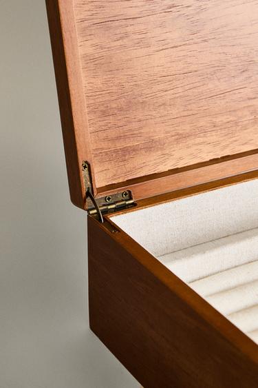 WOODEN JEWELLERY BOX WITH DRAWERS - Brown by Zara - Image 3
