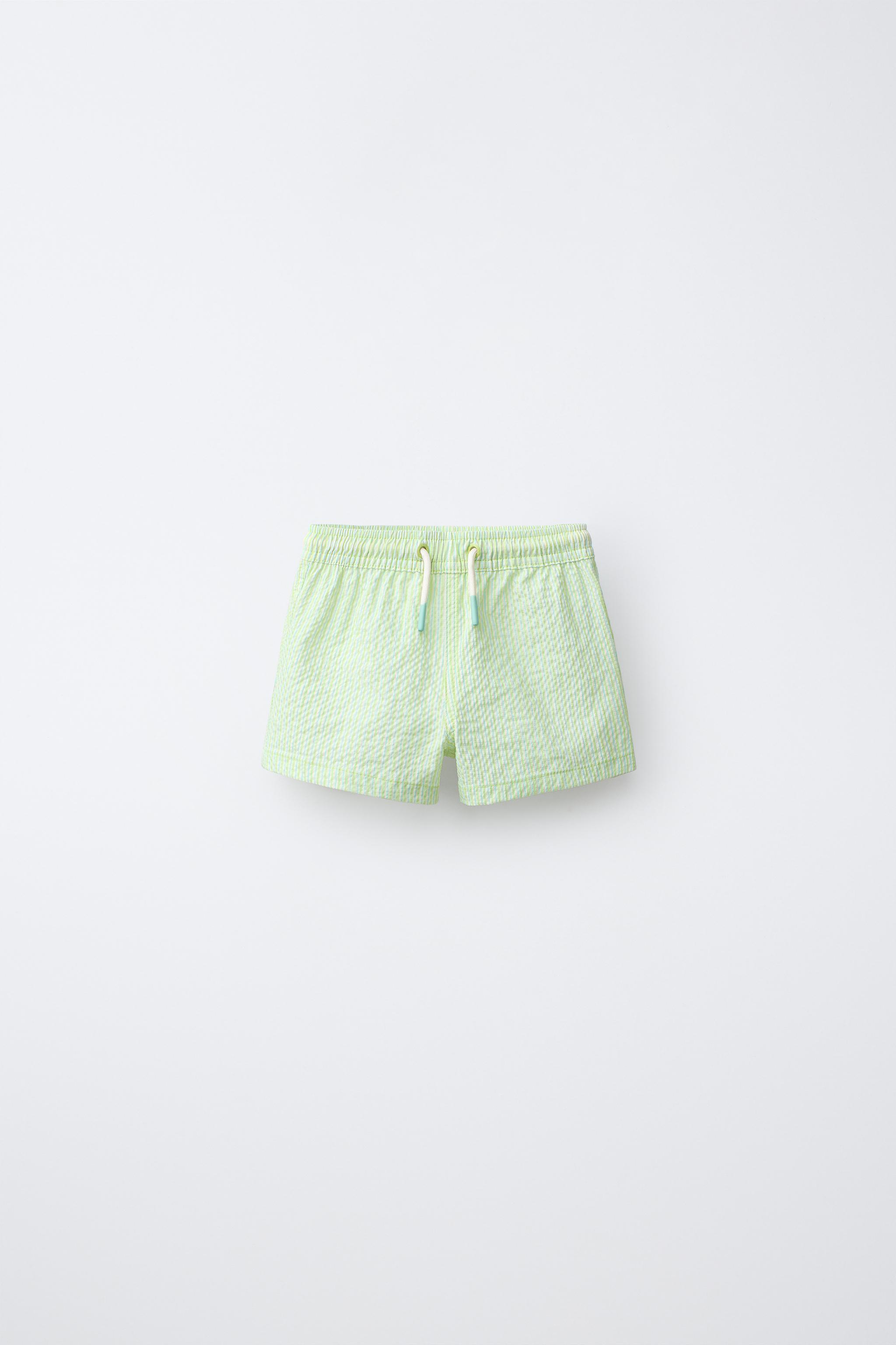 2-6 ANS/ SHORT DE BAIN RAYÉ TEXTURÉ