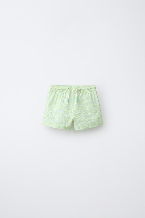 2-6 ANOS/ CALÇÃO DE BANHO LISTRADO COM TEXTURA - Lima da Zara - Imagem 0