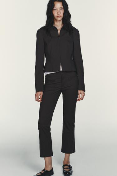 PANTALÓN FLARE BOLSILLOS - Marrón de Zara