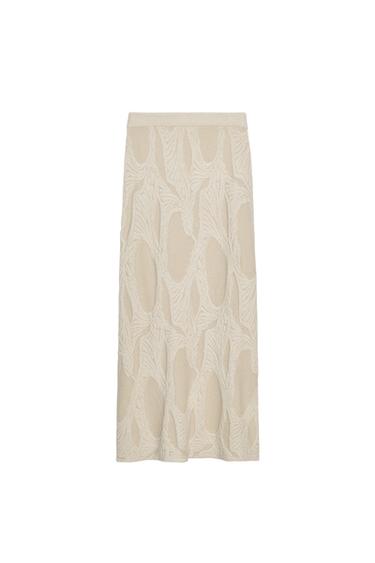 JACQUARD MIDI SKIRT