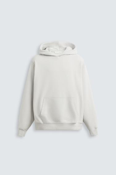 SUDADERA CAPUCHA BÁSICA - Gris perla de Zara