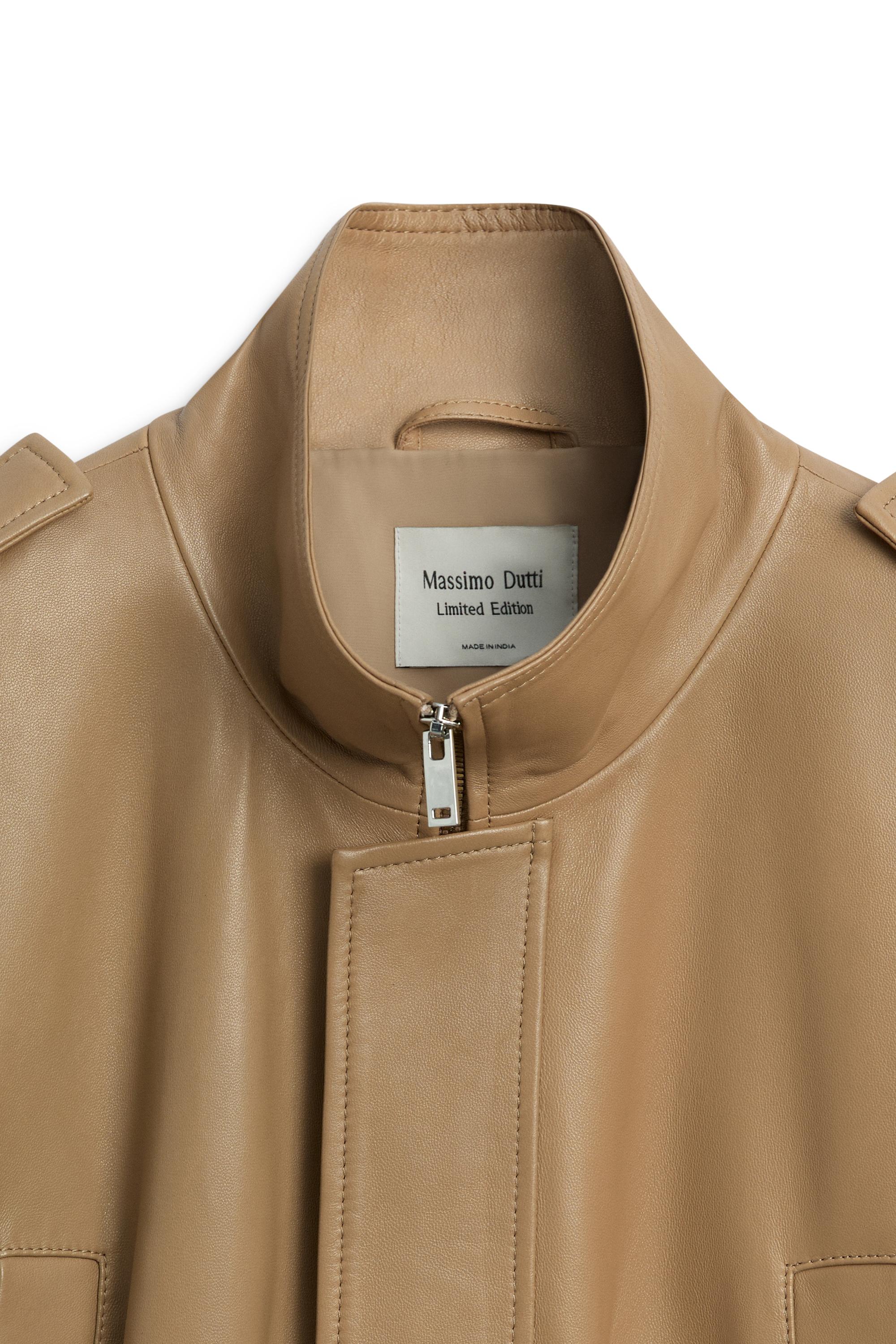 Gathered detail nappa leather parka - LIMITED EDITION