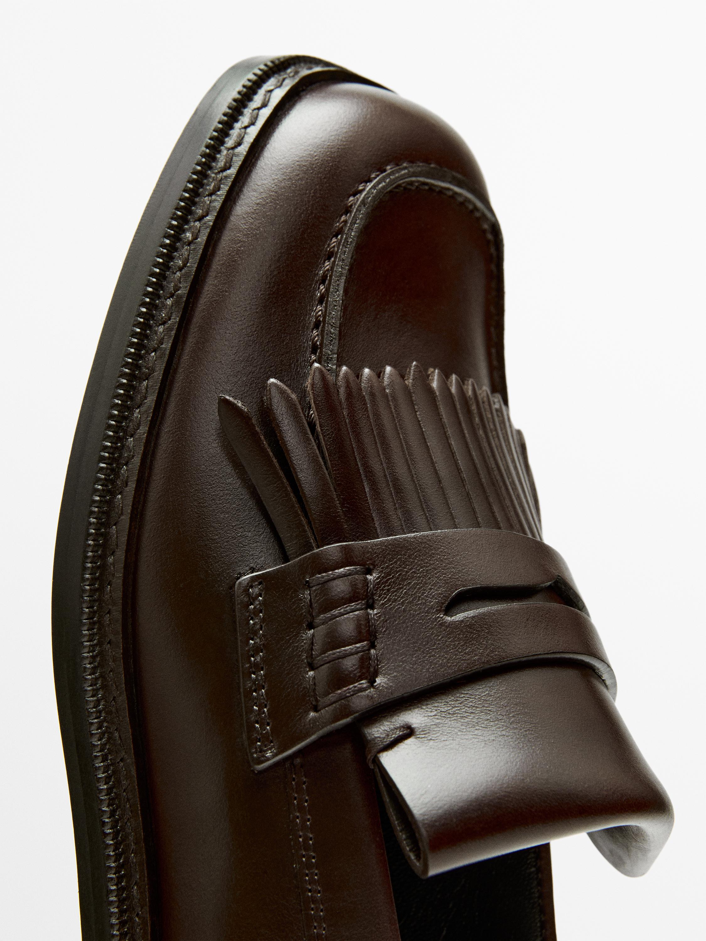 Mocassins à franges et semelle épaisse