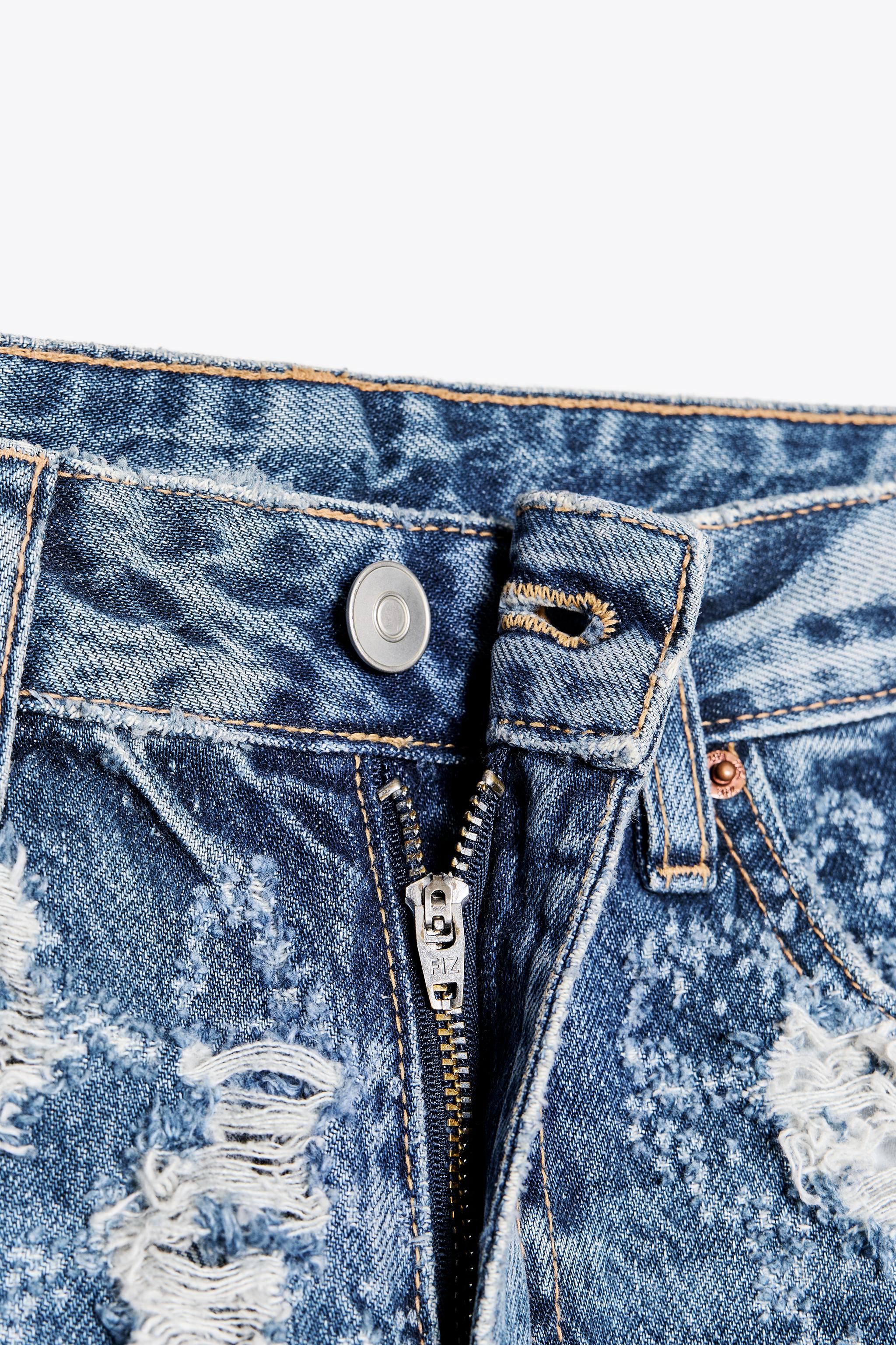 EYTYS★ロゴ ウォッシュ加工ジーンズ 送関込 ☆ワイドストレート 特殊加工 ハイデザイン ORIGINAL JEANS 抜染