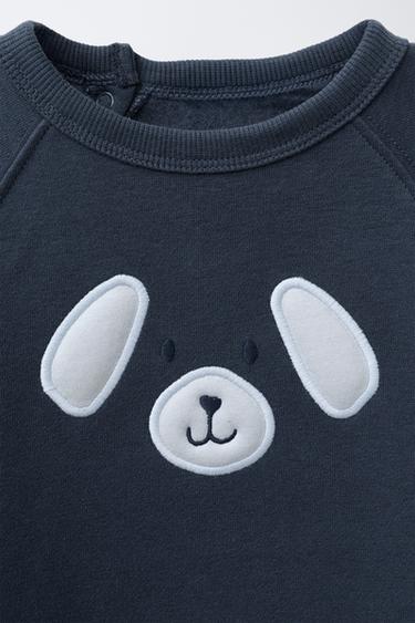 EMBROIDERED PUPPY FLEECE ALL-IN-ONE - Deep blue by Zara - Image 2