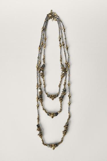 Zara 3-PACK OF NECKLACES KATE MOSS X ZARA - Golden