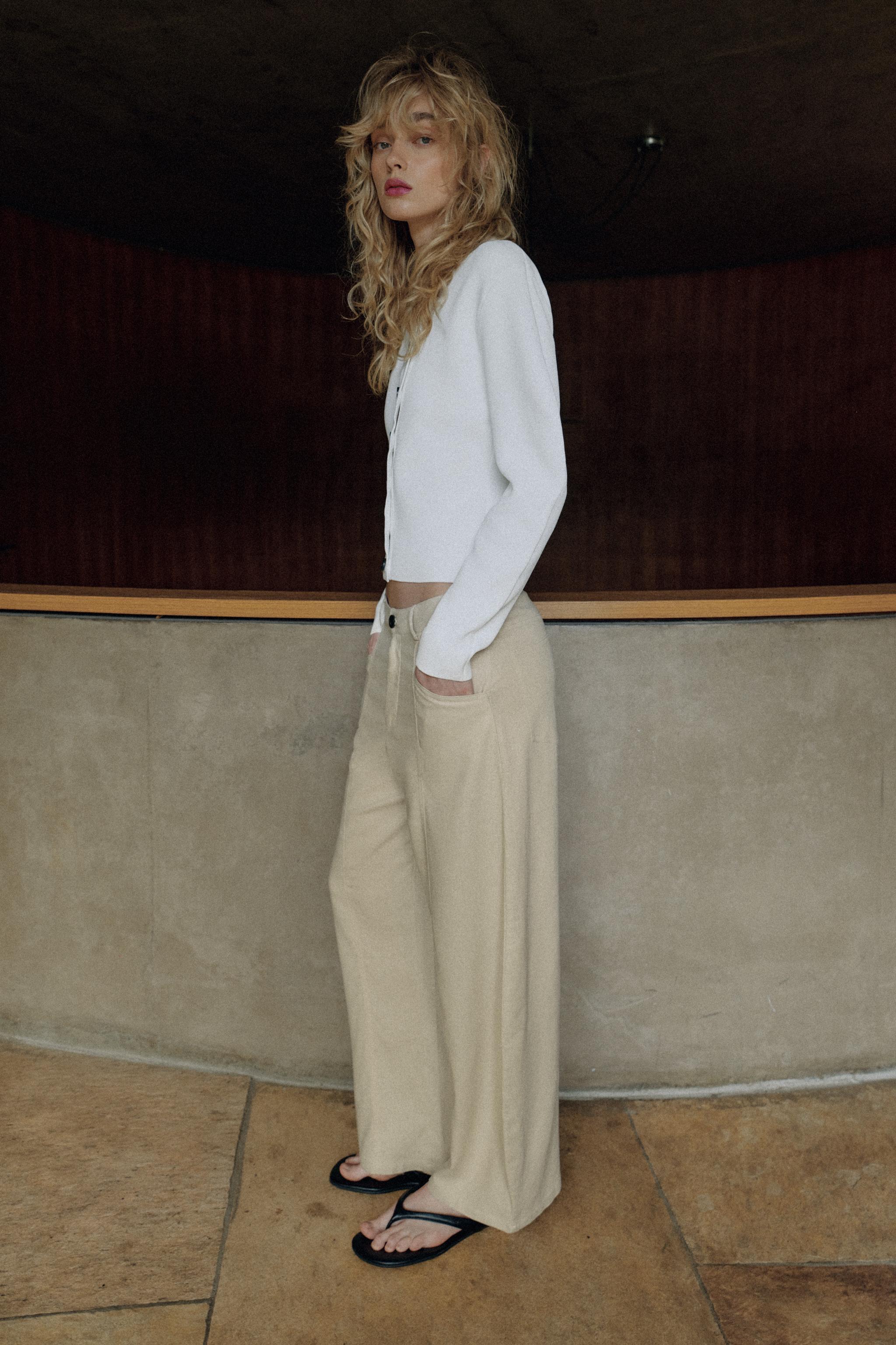 PANTALON BALLON AVEC LIN
