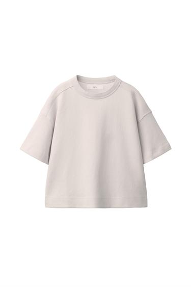 BASIC INTERLOCK T-SHIRT - Ecru by Zara