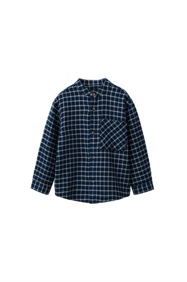 CAMISA ESTAMPADA XADREZ - Azuis-marinhos / Crus da Zara