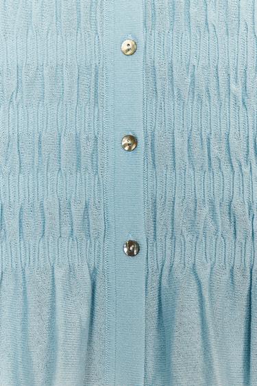 GILET EN MAILLE PLIS - Bleu clair de Zara - Image 7