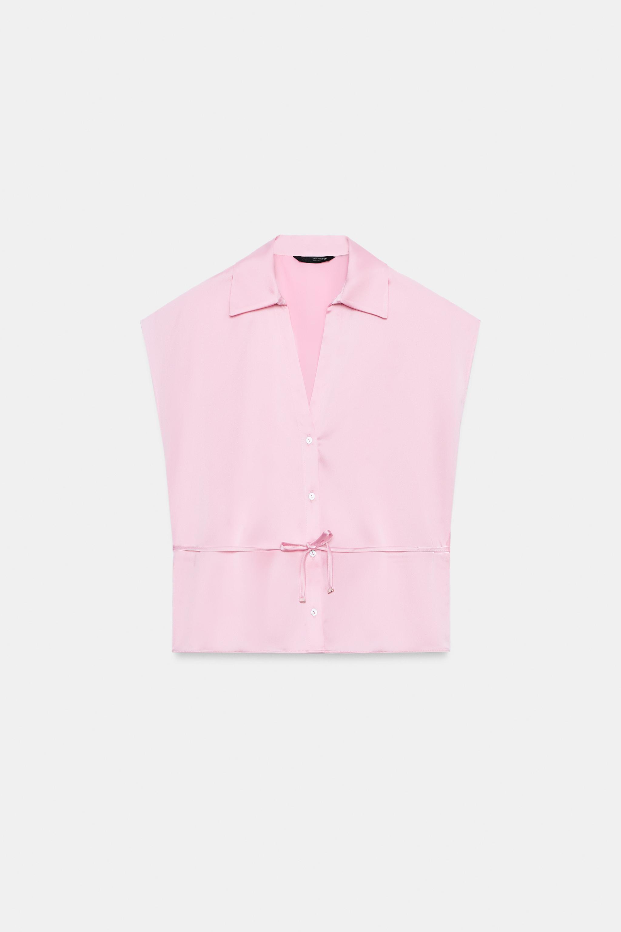 ベルトサテンシャツ - ホワイト | ZARA Japan / 日本