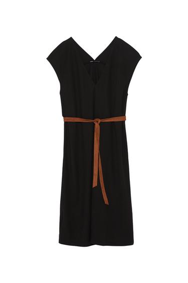 MIDI DRESS WITH BELT