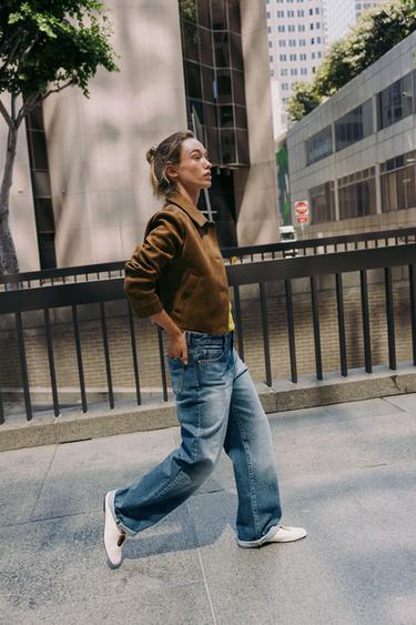 VESTE EFFET DAIM - Marron de Zara - Image 2