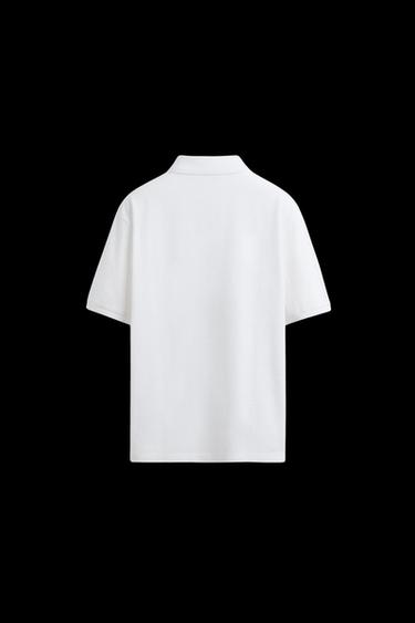 WASHED TEXTURED PIQUÉ POLO SHIRT - White by Zara