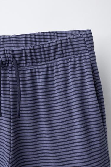PANTALON STYLE PYJAMA À RAYURES - Bleu de Zara - Image 2