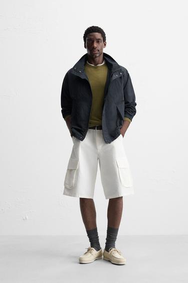 Zara WATER REPELLENT TECHNICAL JACKET - Navy blue