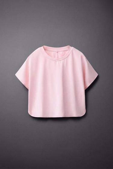 T-SHIRT FLUIDE SPORT EN MODAL - Rose de Zara