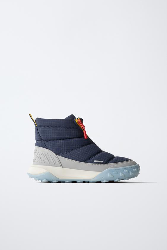 CONTRAST QUILTED BOOTS - Blue by Zara - Image 0