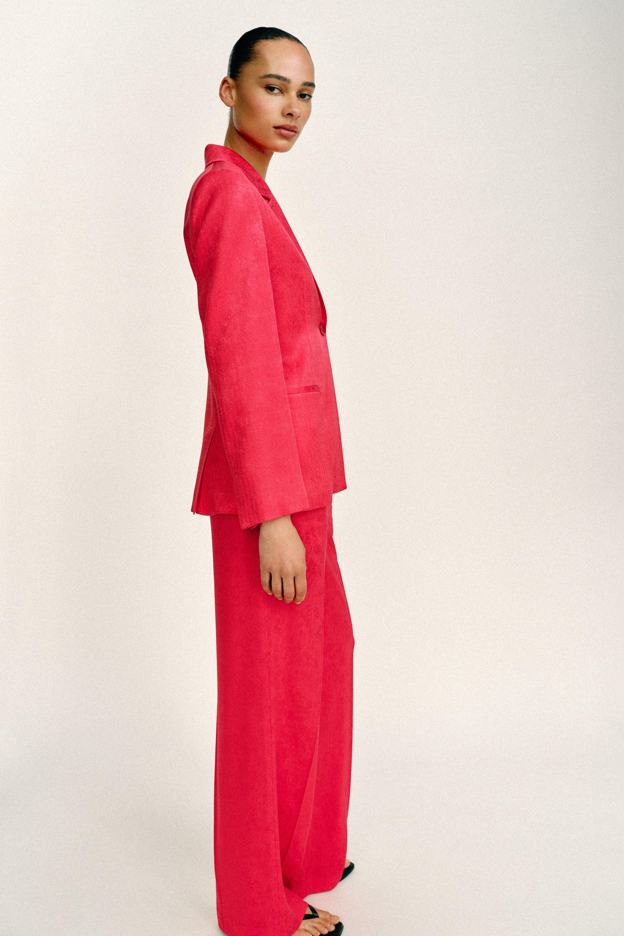 JACQUARD STRAIGHT LEG PANTS