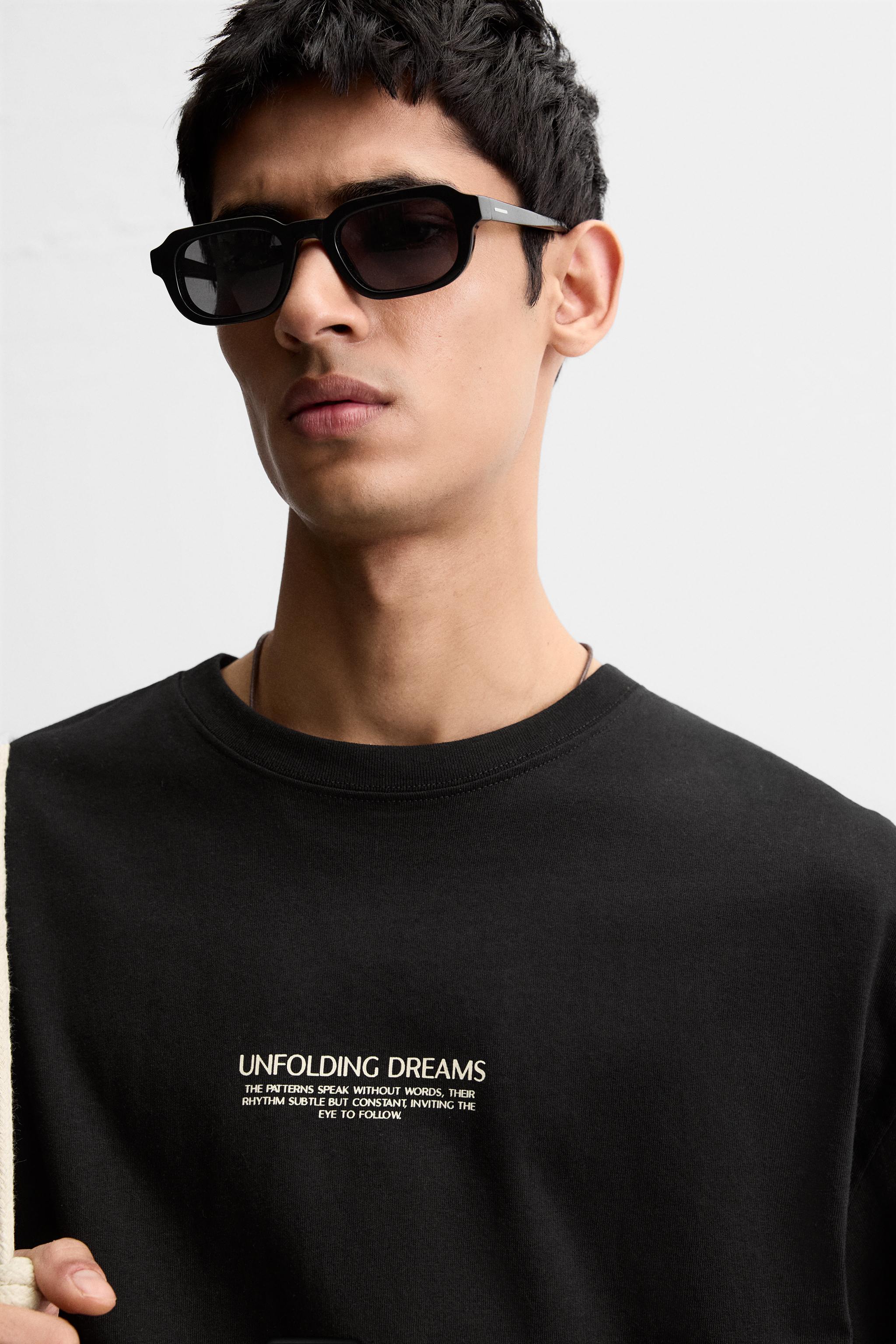 COMBINED PATCH T-SHIRT - Black | ZARA United States