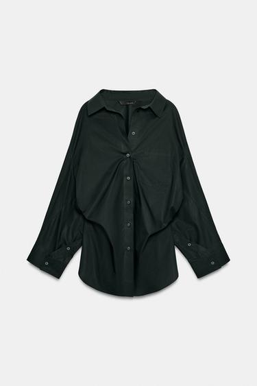 CAMISA OVERSIZE POPELÍN - Botella de Zara