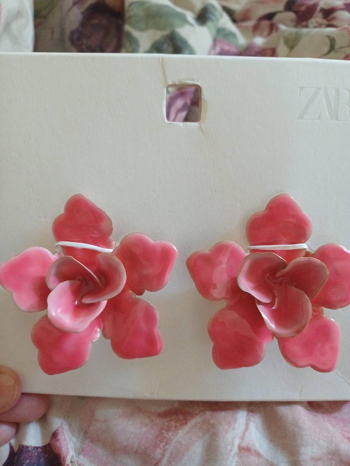 MAXI ENAMELLED FLOWER EARRINGS - Image 2