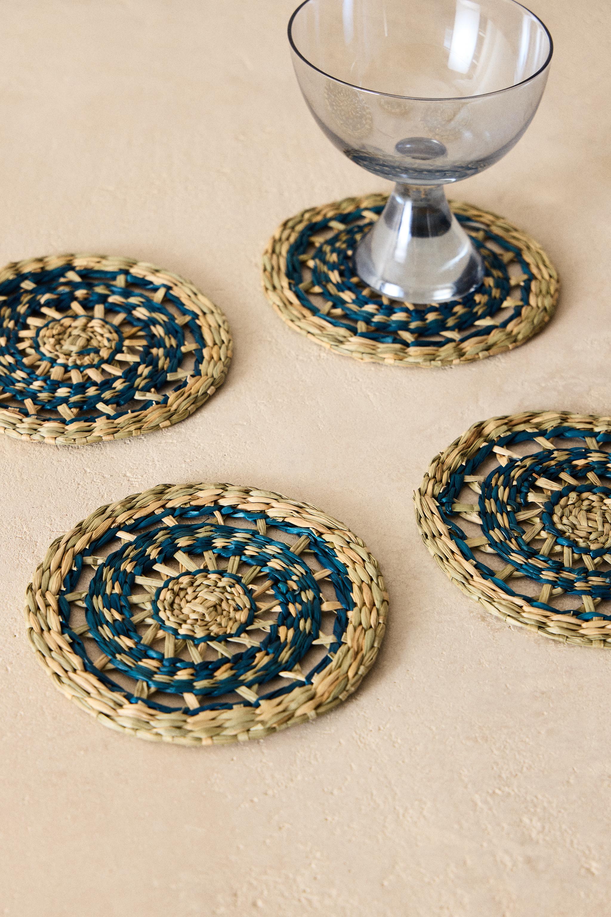 LOT DESSOUS DE VERRE ALGUES (LOT DE 4)
