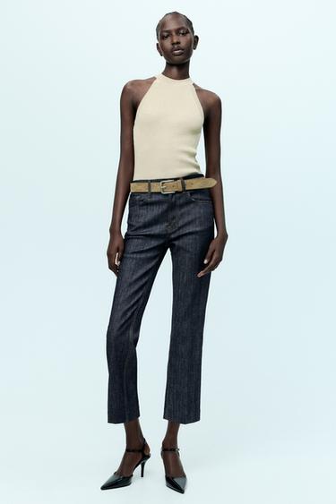 TOP PUNTO HALTER BRILLOS - Dorado de Zara - Imagen 0