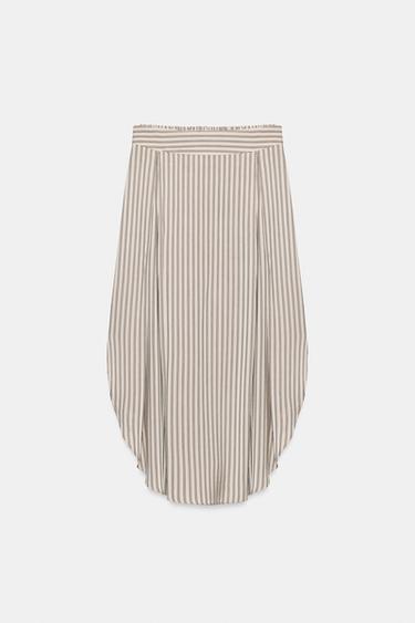 FLOWING ASYMMETRIC SKIRT - Pink by Zara - Image 0