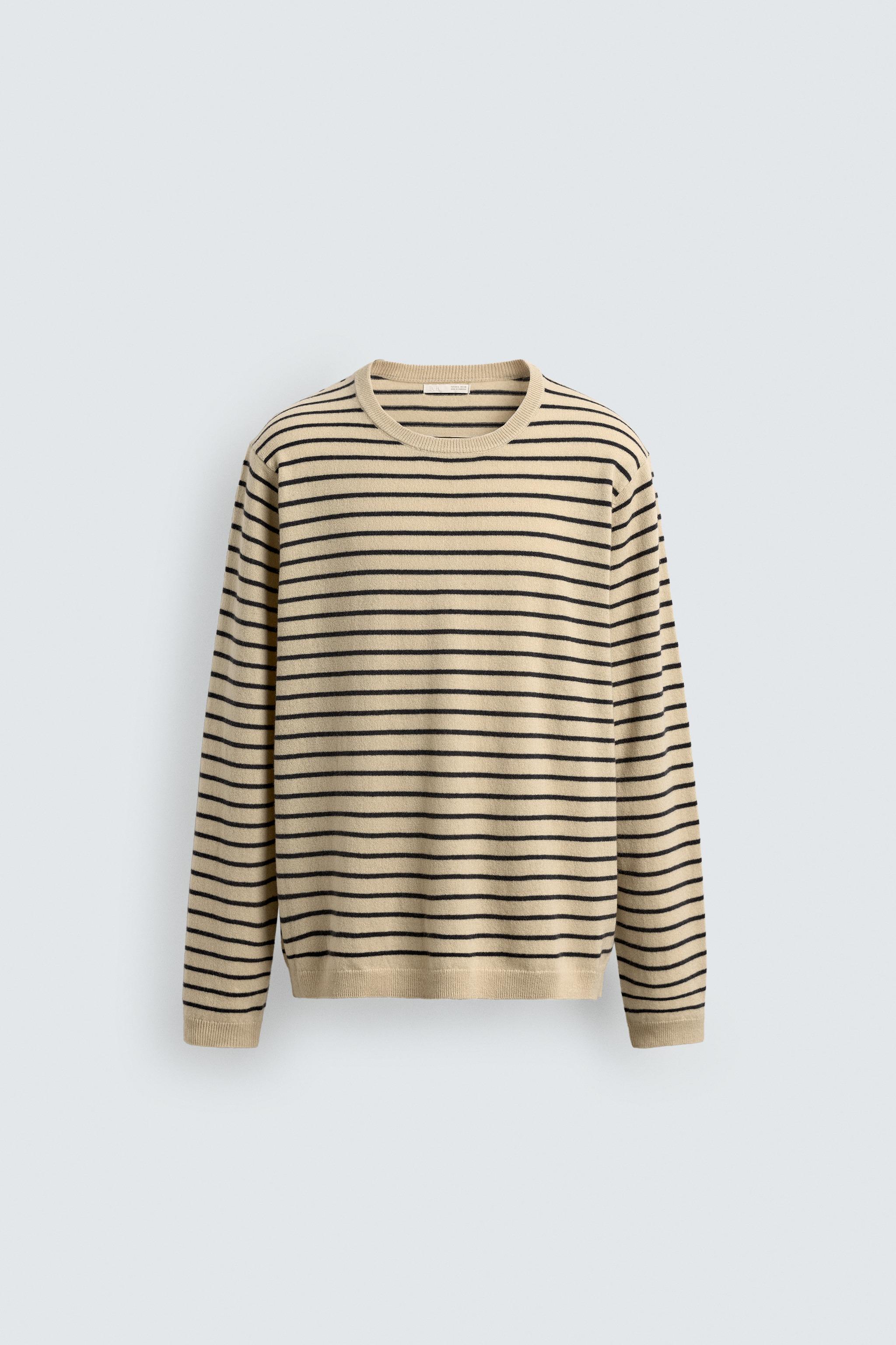 PULL RAYURES LAINE - CACHEMIRE