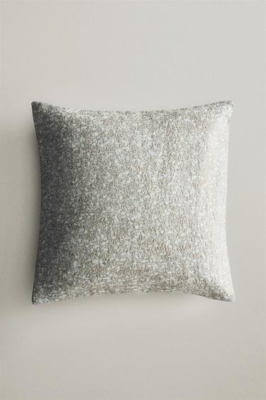 HOUSSE DE COUSSIN JACQUARD FLEURS - Gris / Bleu de Zara - Image 4