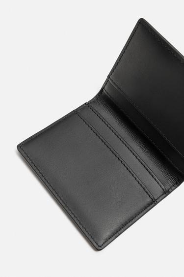 NAPPA LEATHER CARD HOLDER - Black by Zara - Image 3