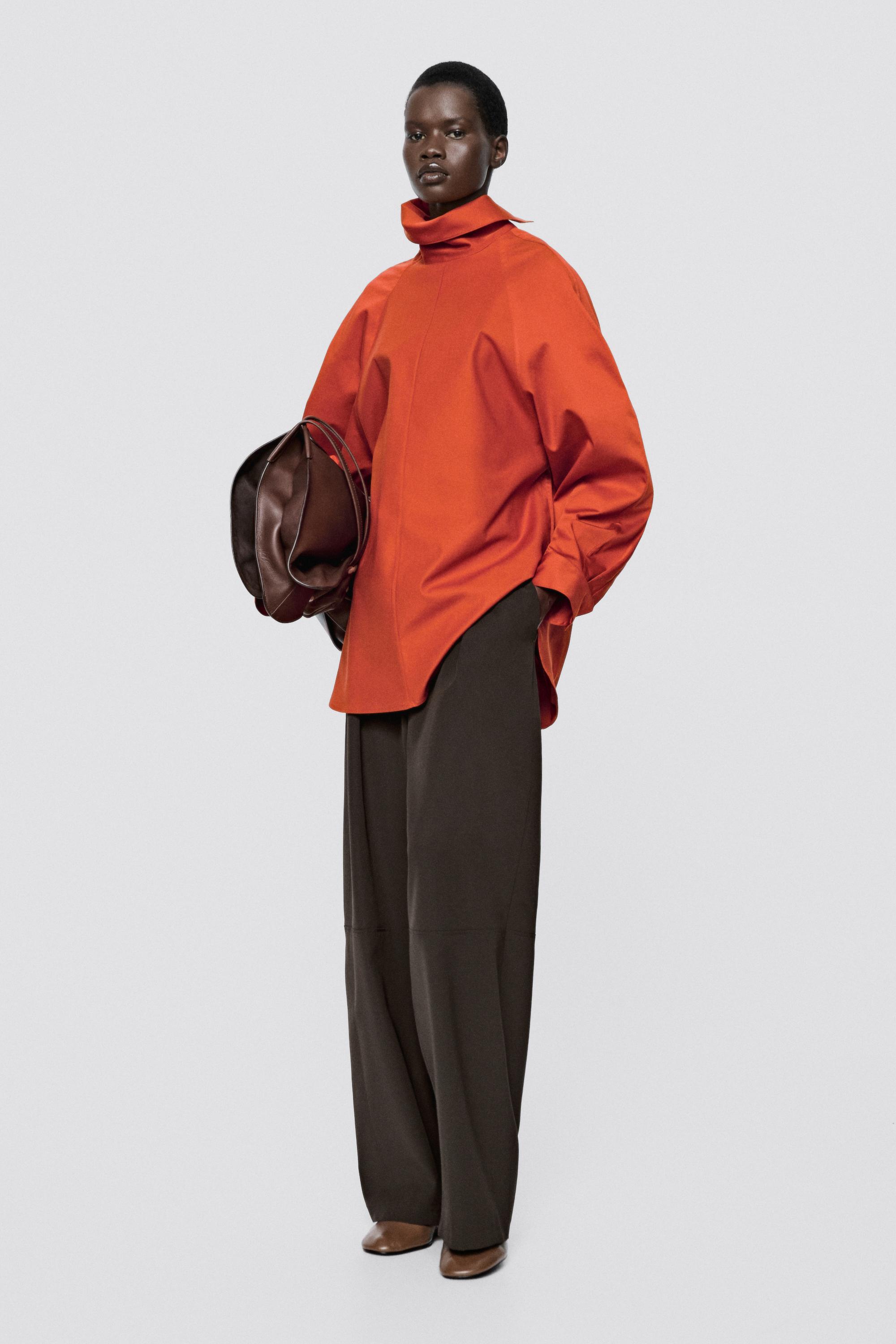 Oversize poplin high-neck shirt - LIMITED EDITION