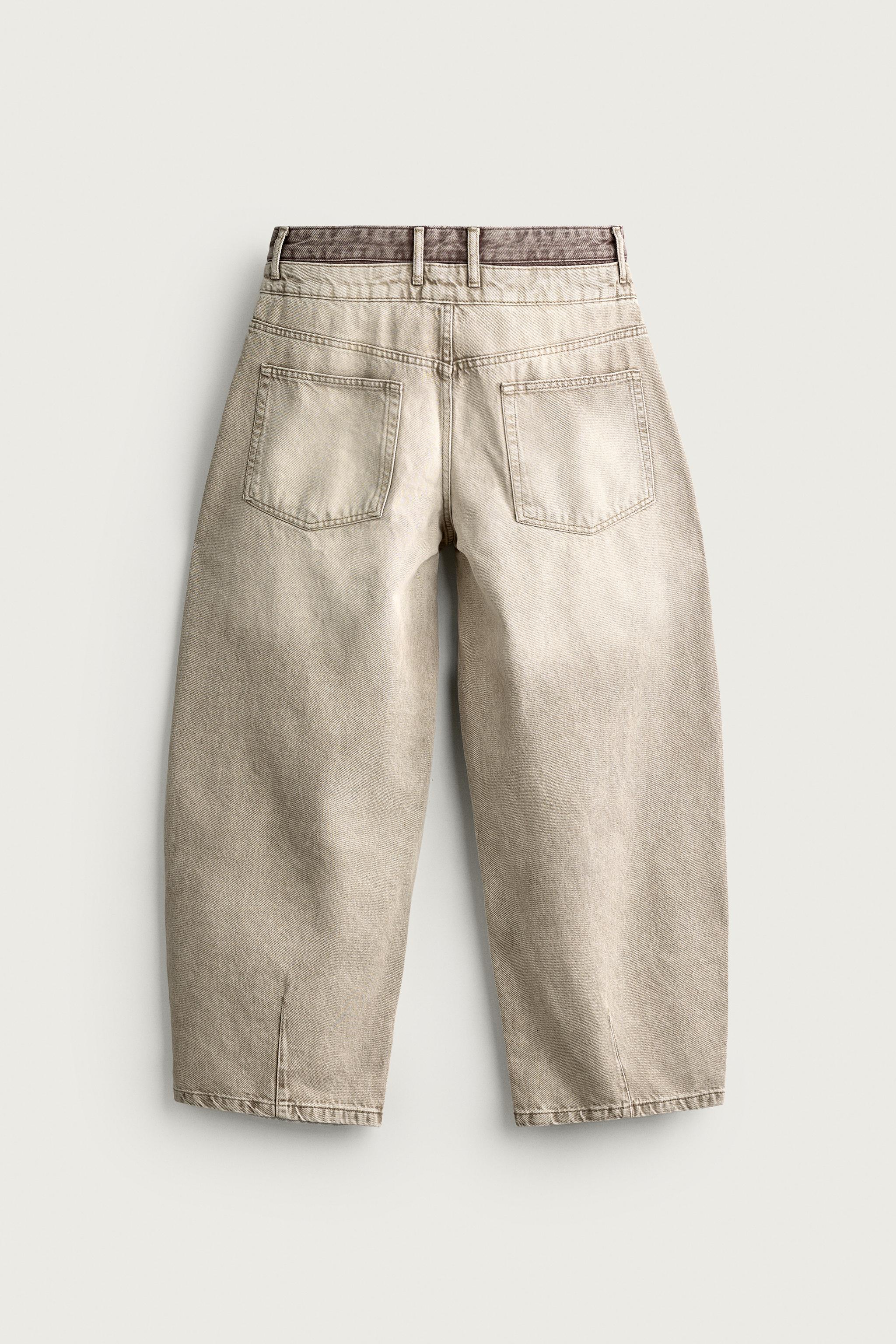 Мужские брюки Zara LAYERED-WAISTBALLOON FIT PANTS — фото 8