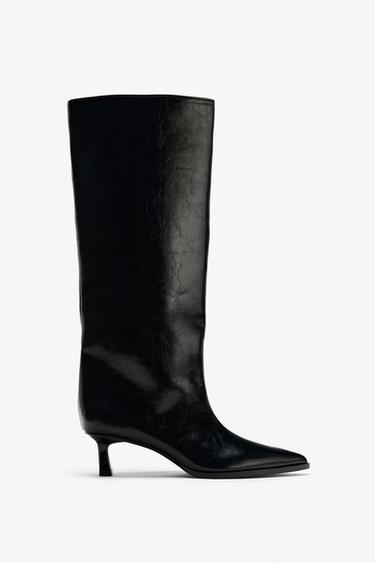 KITTEN HEEL BOOTS - Black by Zara