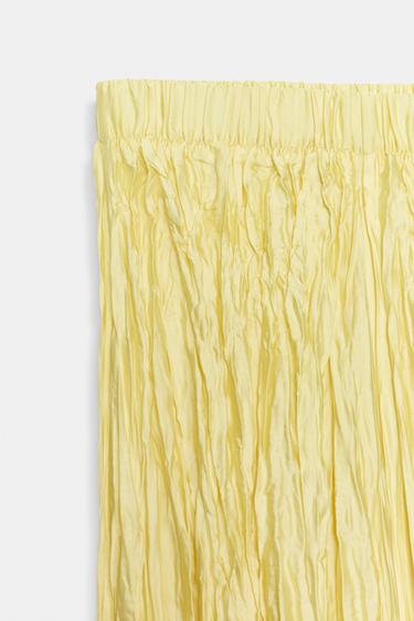 ZW COLLECTION PLEATED LONG SKIRT - Yellow by Zara - Image 5