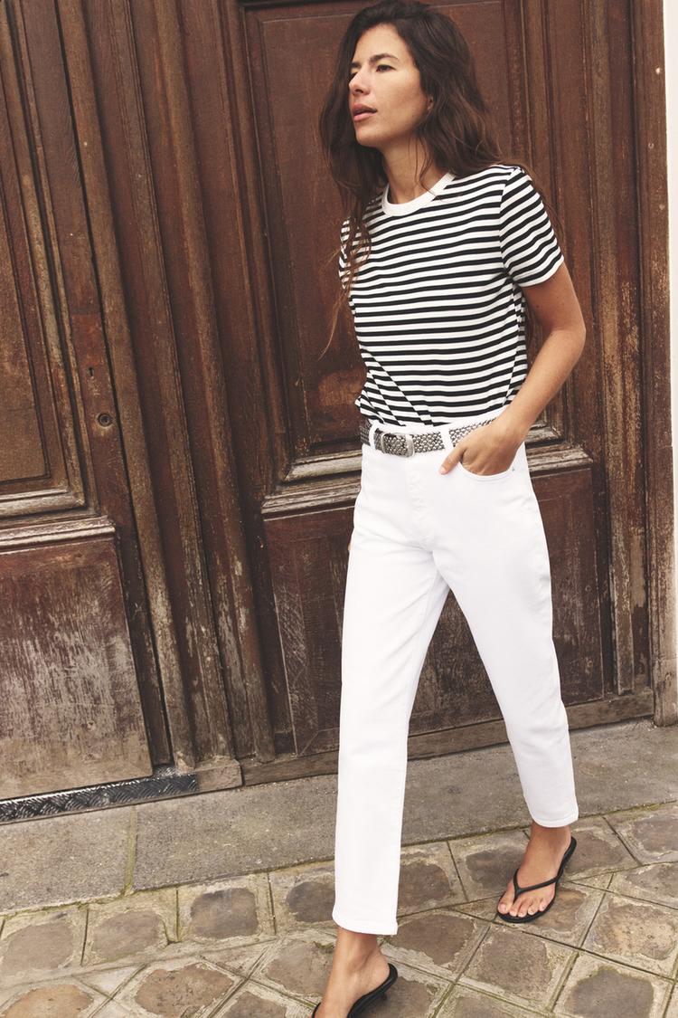 Z1975 HIGH-WAIST MOM LEG JEANS White ZARA Canada - Main Image