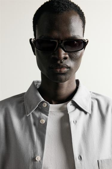 RECTANGULAR SUNGLASSES - Black by Zara - Image 0