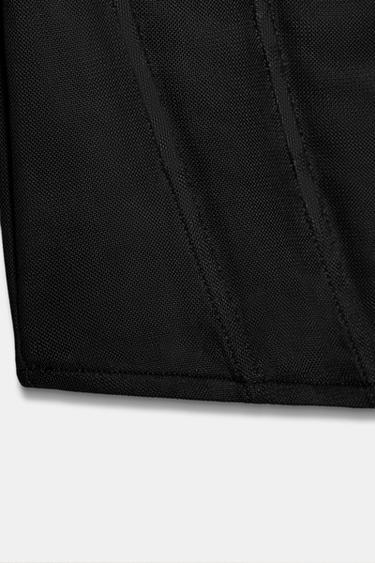 ASYMMETRIC DRAPED TULLE TOP - Black by Zara - Image 4