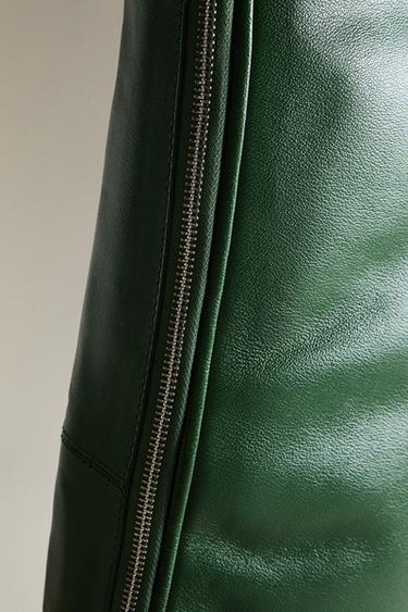 HOUSSE RAQUETTE TENNIS CUIR - Vert de Zara - Image 2